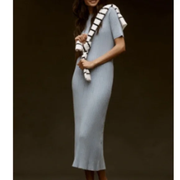 knee length dresses for ladies Axel Rib Knit Midi Dress – The Sparrow Mercantile main image 1